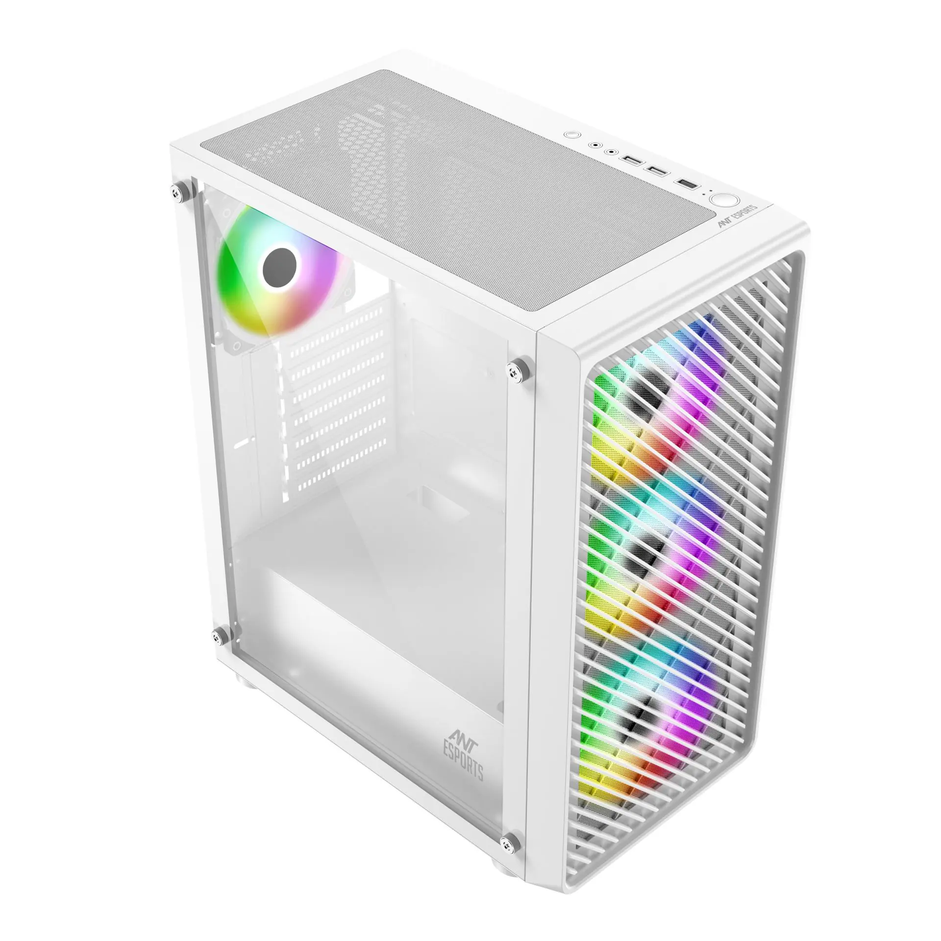 Ant Esports Gaming Cabinet 211 Air ARGB White view 3